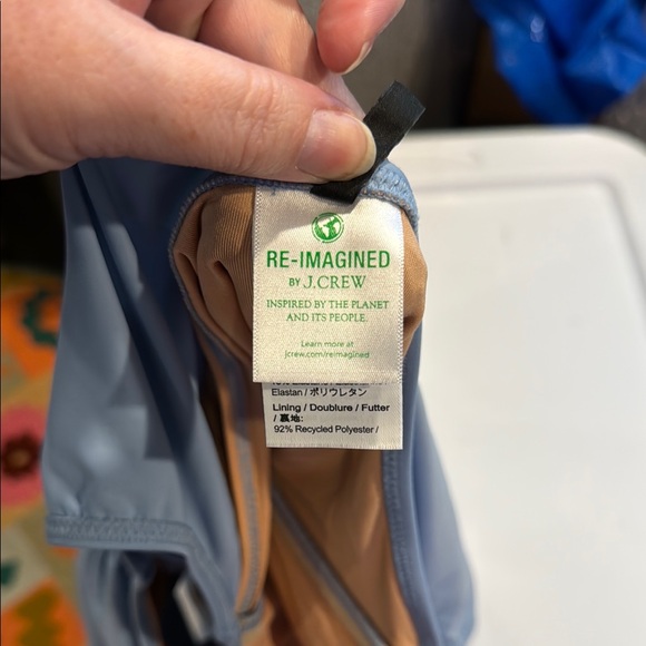 J Crew Reimagined One Shoulder Blue Swimsuit ✨🫶🏻 - Picture 6 of 8